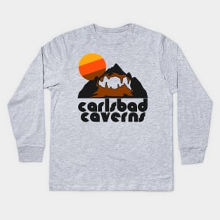 Retro Carlsbad Caverns ))(( Tourist Souvenir National Park Design Kids Long Sleeve T-Shirt